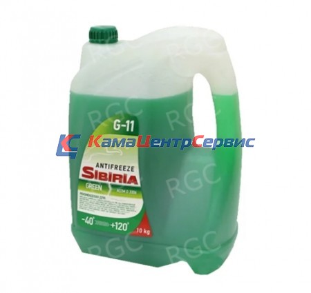 Жидкость охлаждающая антифриз SIBIRIA GREEN G11 10 кг 